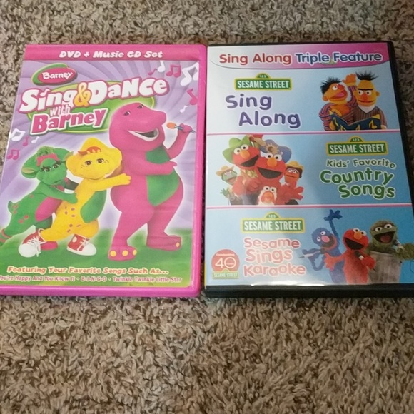 Barney and Sesame Street DVDs - Picture 1 of 3